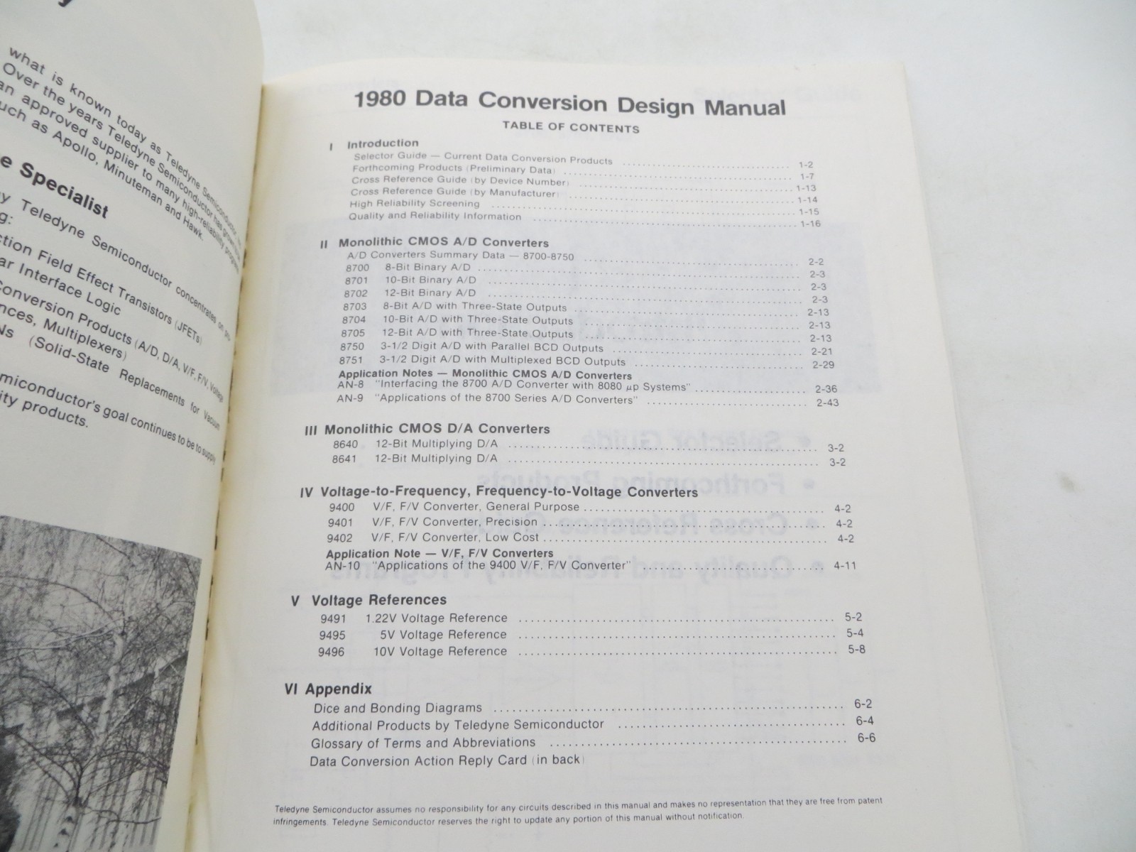 1980 Teledyne Semiconductor Data Conversion Manual vintage computer tech book