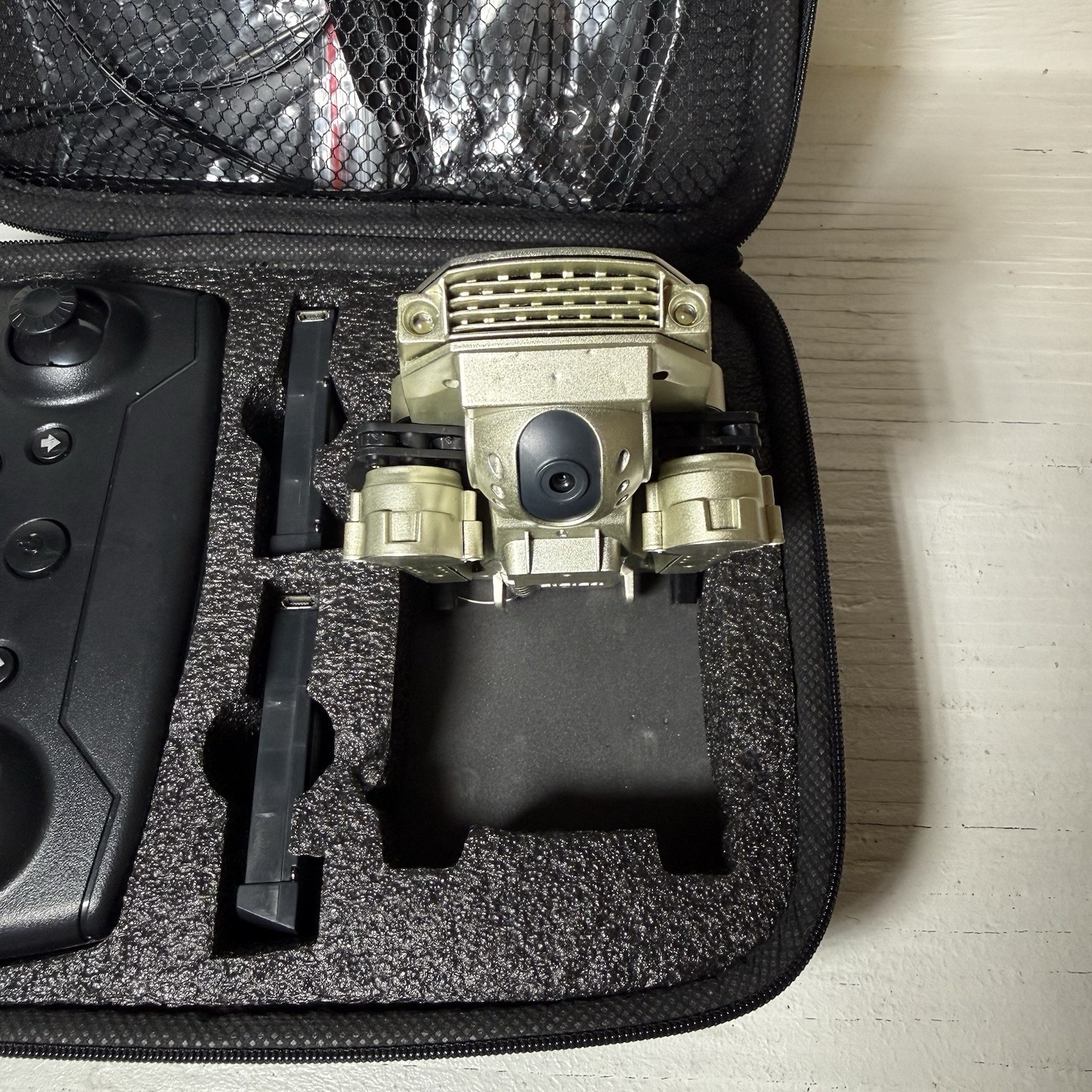 4k Camera E58 Foldable RC Quadcopter Drone Black with Controller & Carrying Case