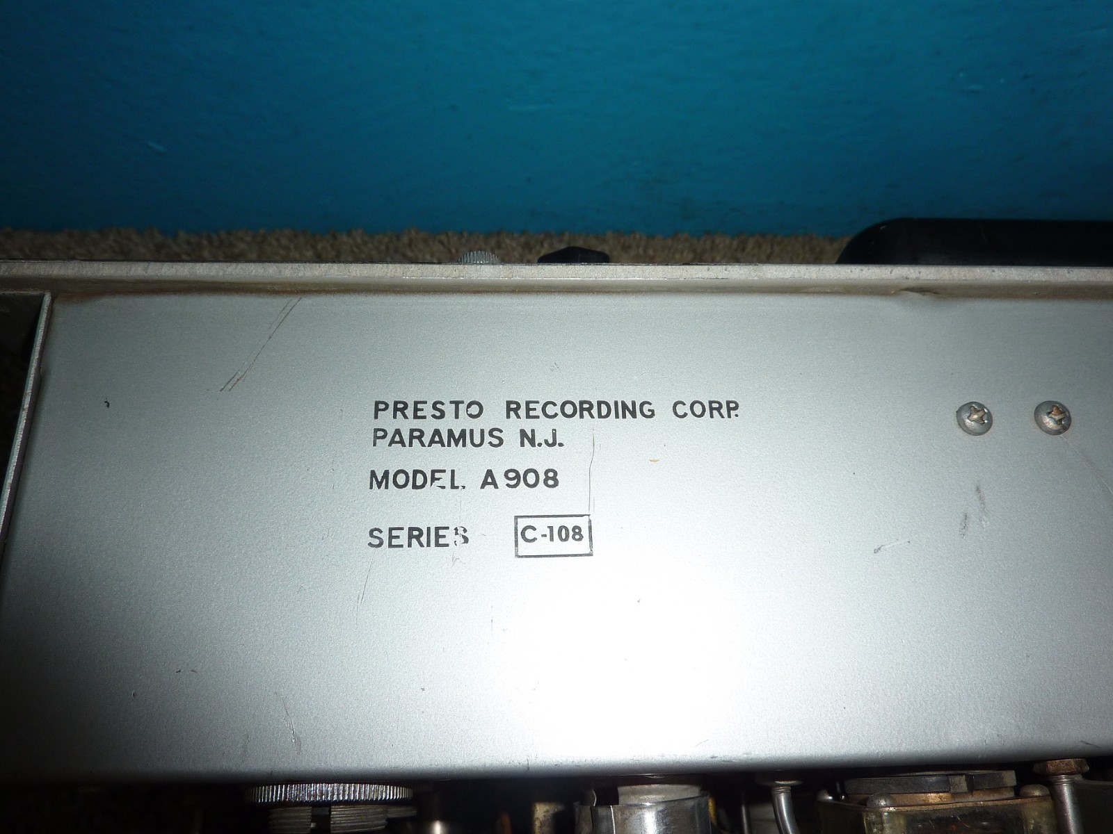 PRESTO Model A-908 Amplifier Preamplifier Extremely Rare!