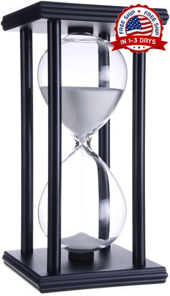 Temporizador De Reloj De Arena Grande De 60 Minutos, Reloj De Arena Decorativ...