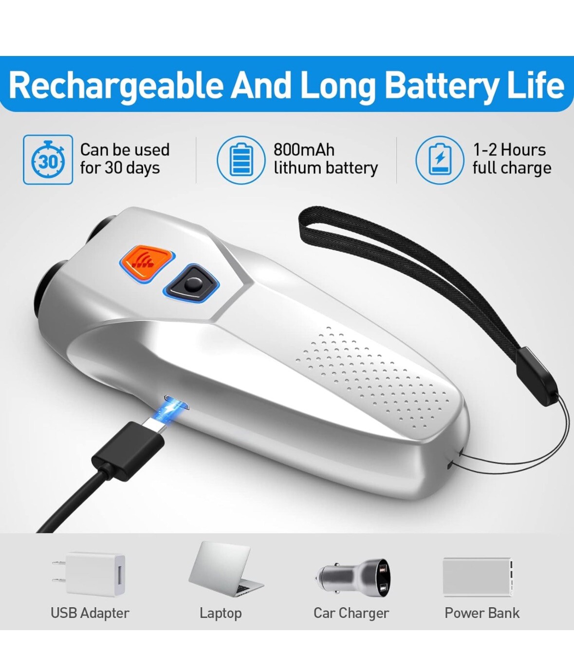 Dog Barking Control Devices Dual Sensor Anti Barking / Training Device - Silver