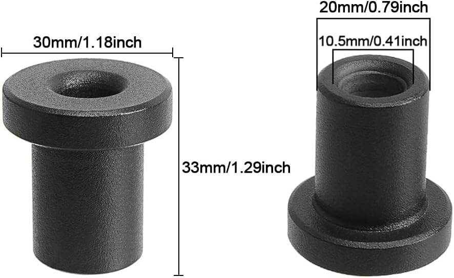 5Pcs Black Barn Door Rollers, 34mm/1.34in Sliding Spacers,