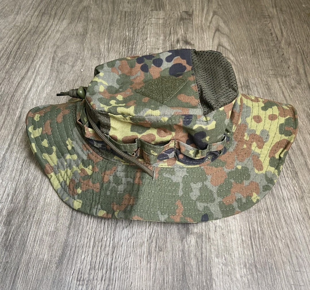 Flecktarn German Military UX PRO Summer Tactical Vented Boonie Hat NIR Compliant
