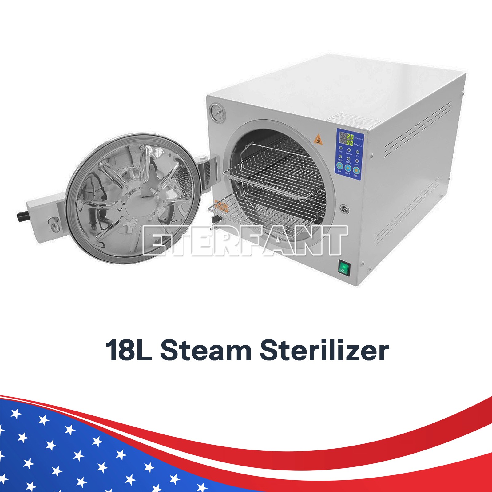 12/16/18/23L ClassN/B Dental Medical Autoclave Steam High Temperature Sterilizer