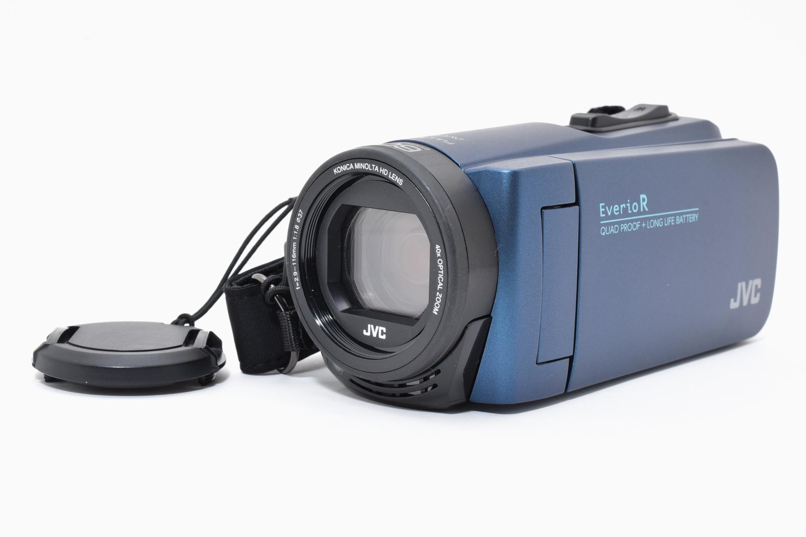 【Mint】JVC Kenwood Camcorder Everio R GZ-R480-A  Navy Blue Tested#2813696