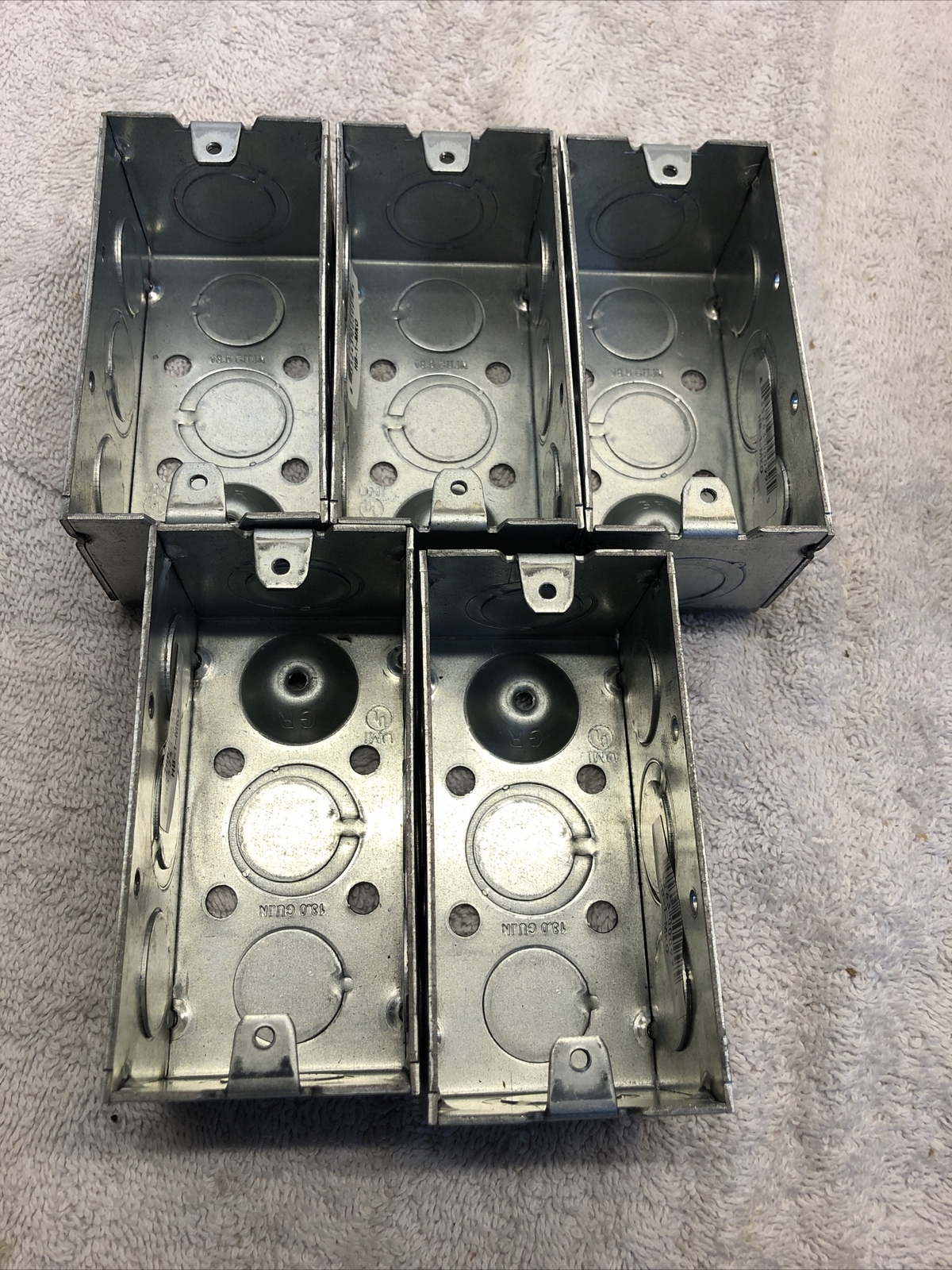 Lot of 5 Orbit HB-1-MKO Singal Gang Handy Box 1.88 Inch Deep MKO (3756)