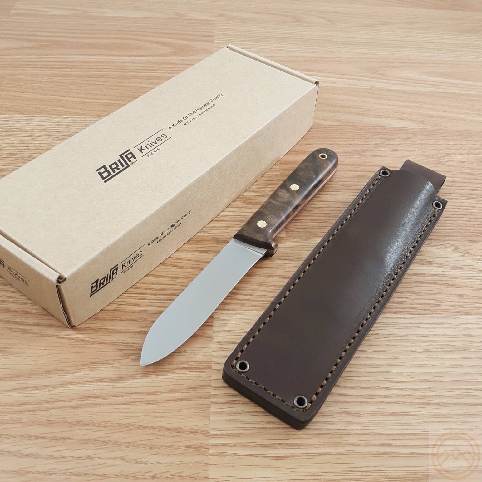 BRISA Kephart 115 Stabilized Fixed Knife 4.5" 80CrV2 Steel Blade Walnut Handle