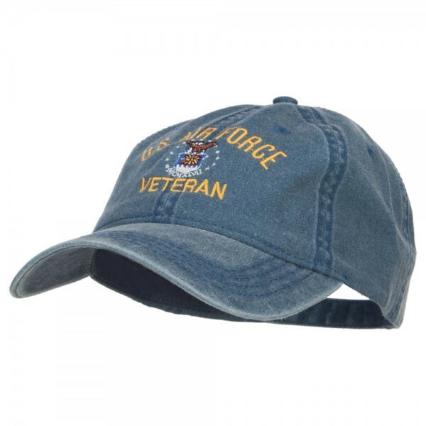 US Air Force Veteran Washed (Faded) Navy - Dad Hat/Baseball Cap - Low Profile