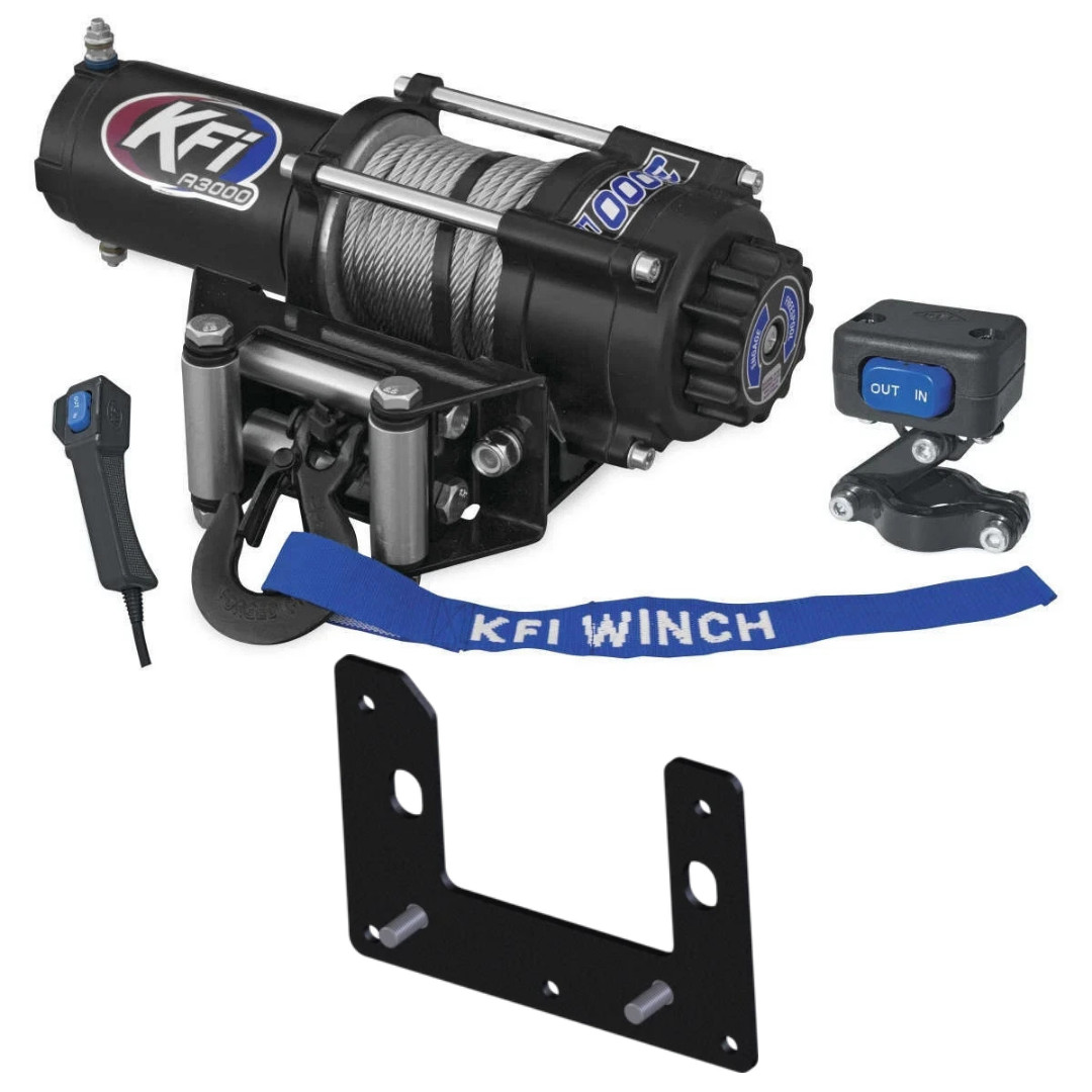 KFI ATV 3000lbs Winch & Mount 101895 Kit 2025-26 Polaris Sportsman Big Boss 6x6