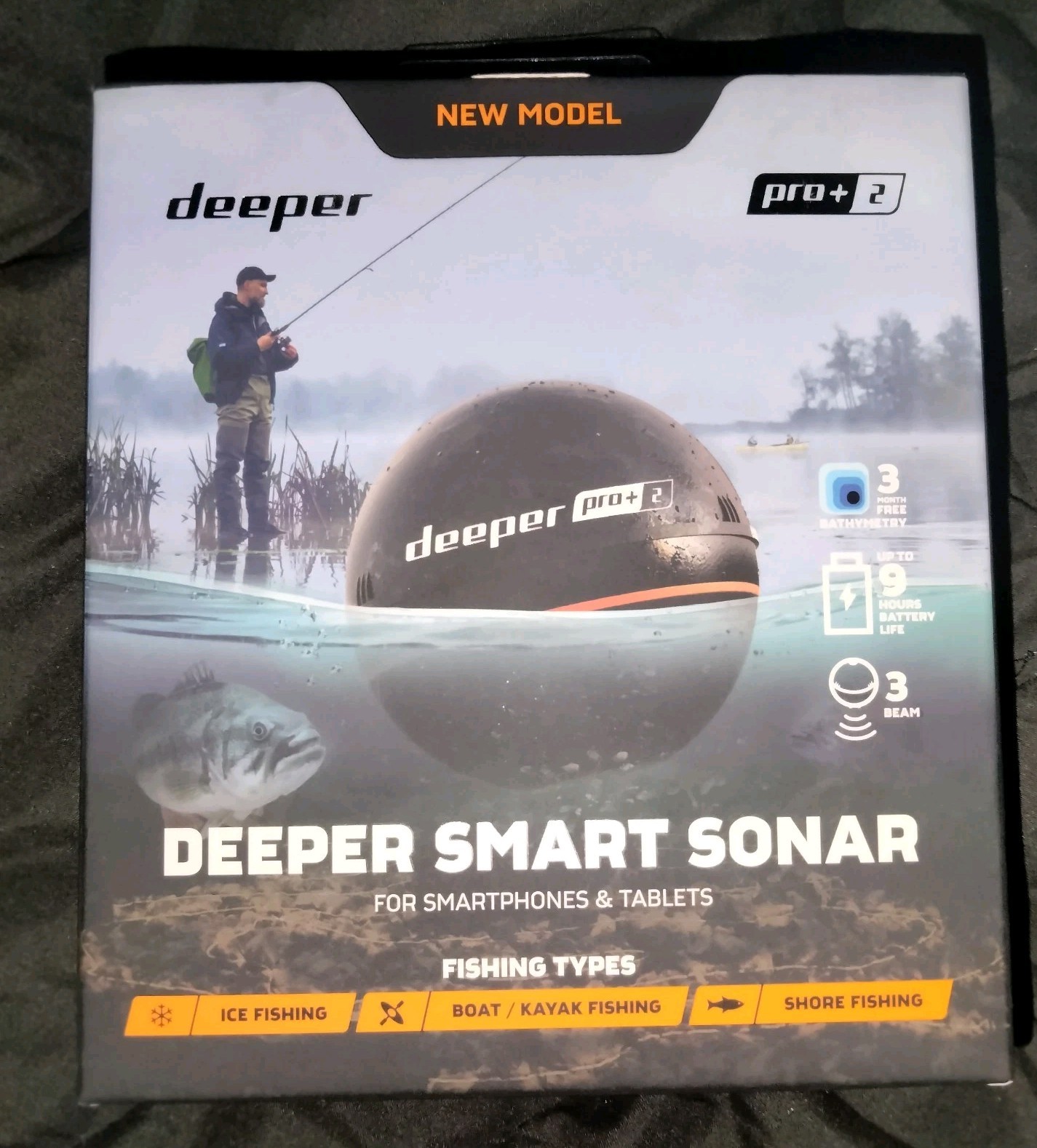 DeeperSonar Fish Finder PRO+ 2 Portable GPS Enabled Castable For Kayaks / Bank