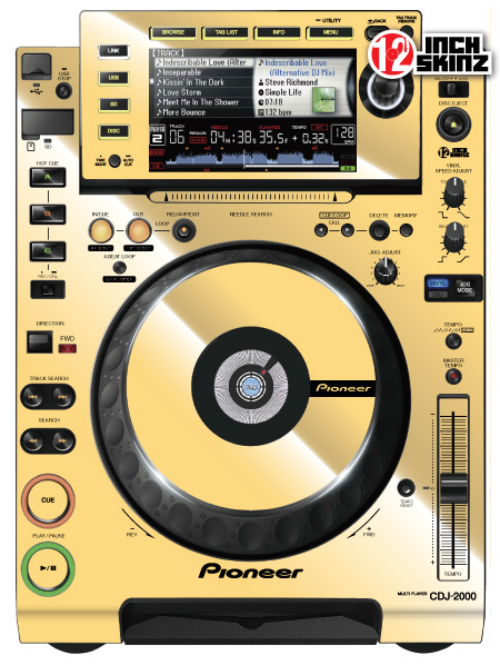 Pioneer CDJ-2000 Skin mirror gold (pair)