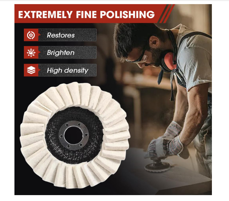 2/3/4Pcs Felt Flap Disc Abrasives Buffing Polishing Wheel Pad for Angle Grinder