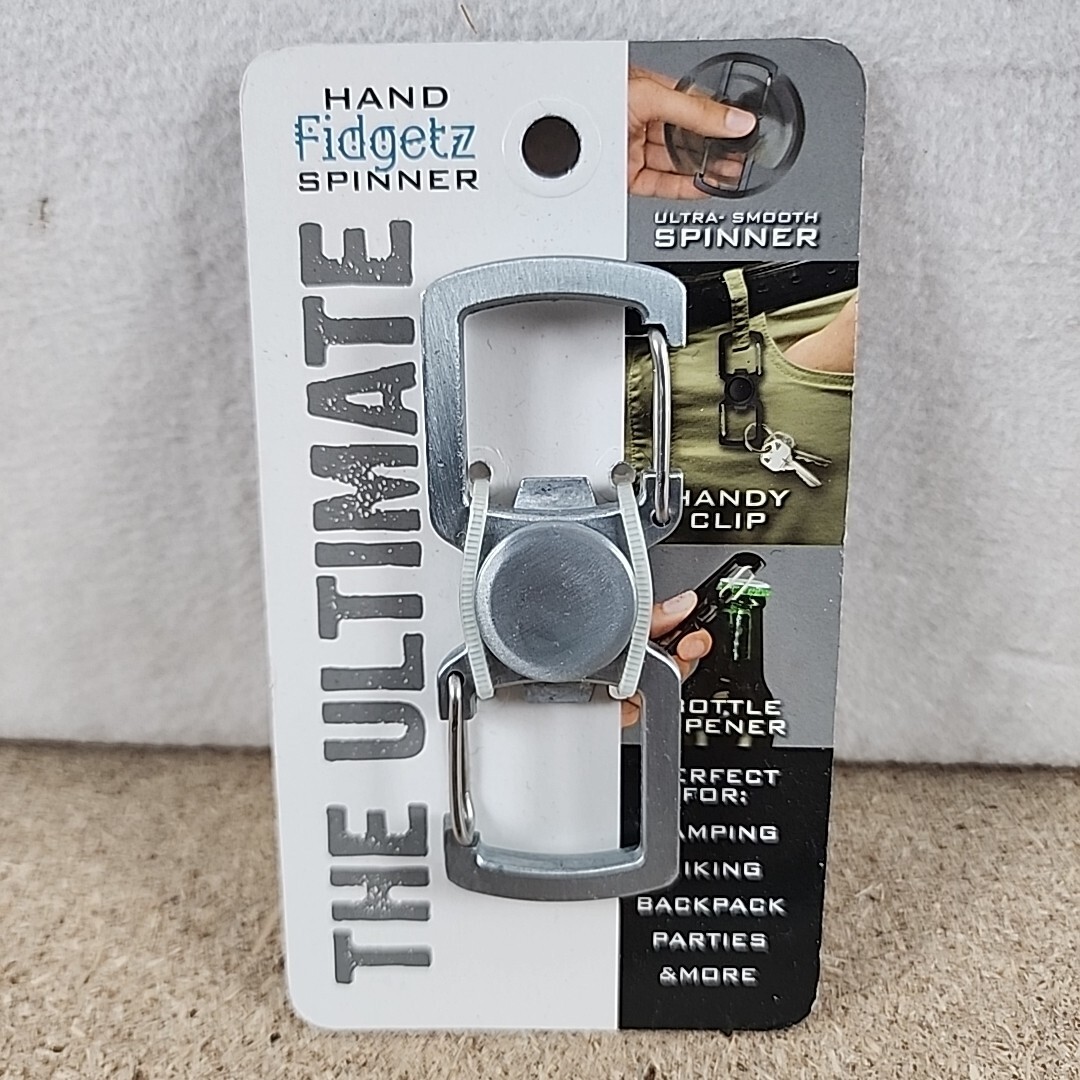 The Ultimate Hand Fidget Spinner Bottle Opener Clip New Silver Stocking Stuffer
