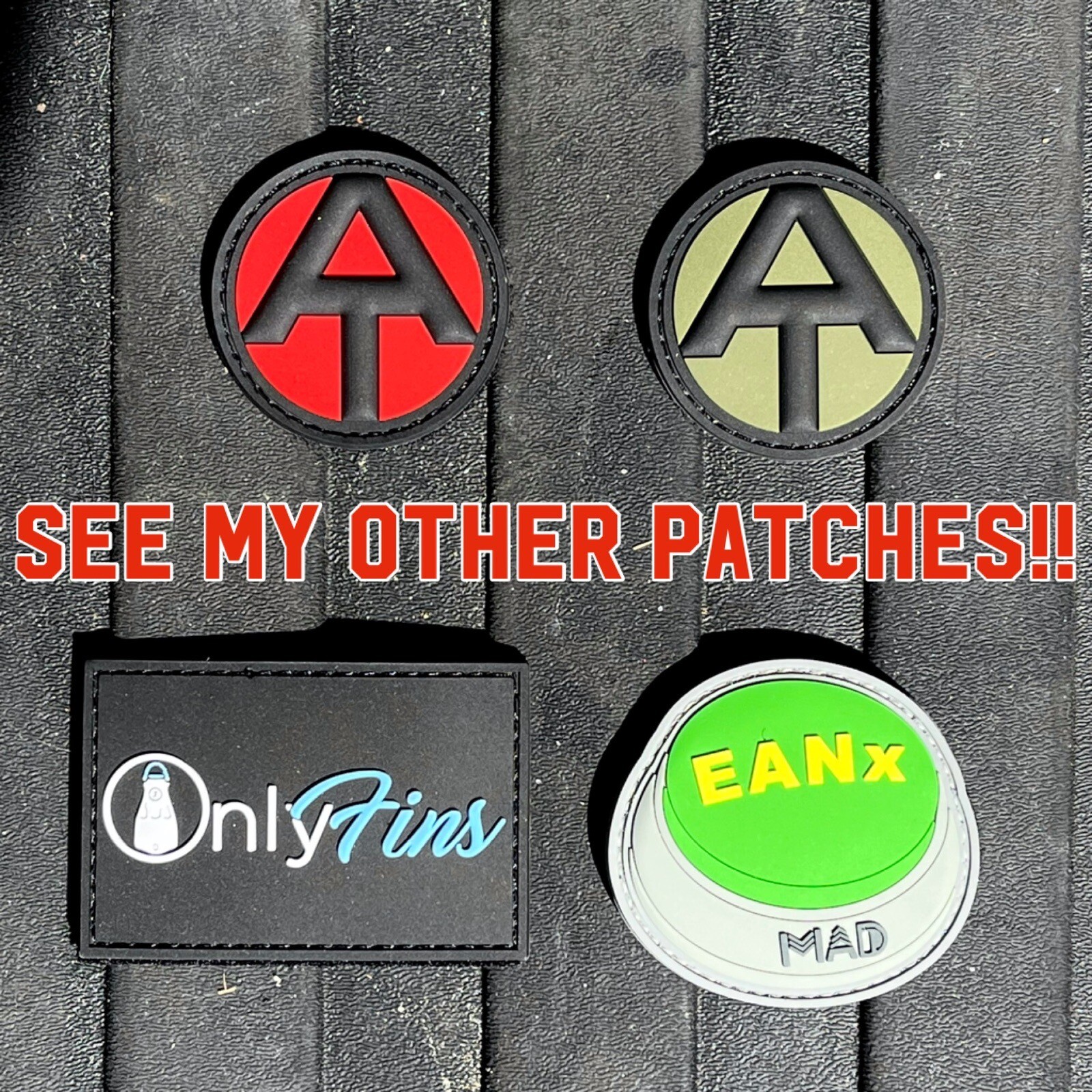 OnlyFins SCUBA Diving PVC Morale Patch, 3 Inch, Hook & Loop Attachment OnlyFans