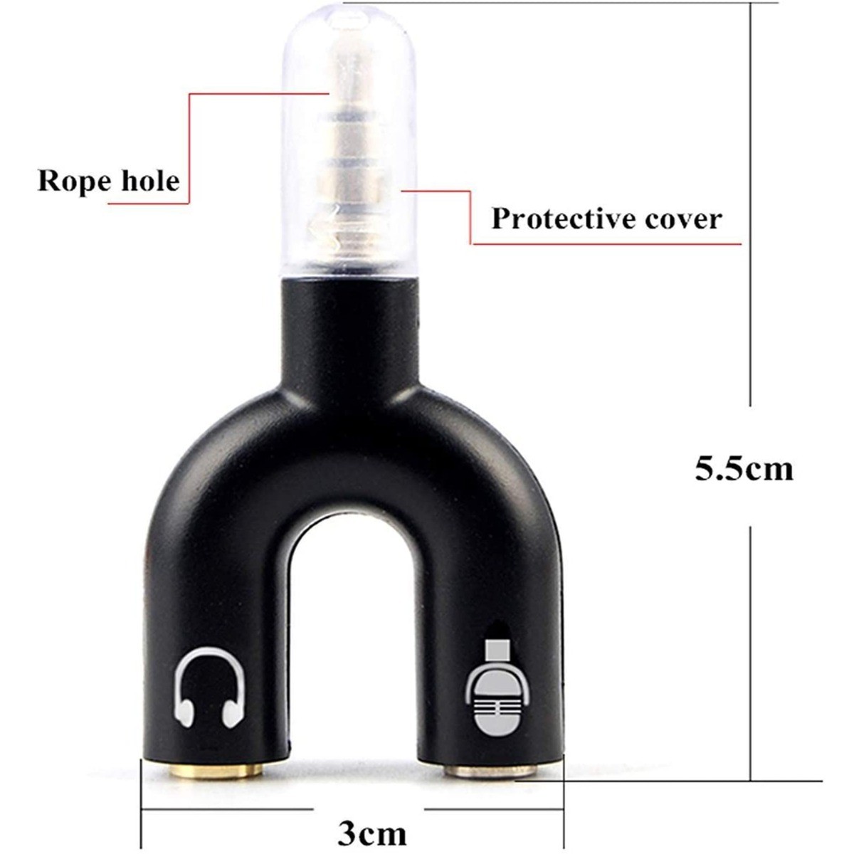 3.5mm Audio Y Splitter Headphone Adapter