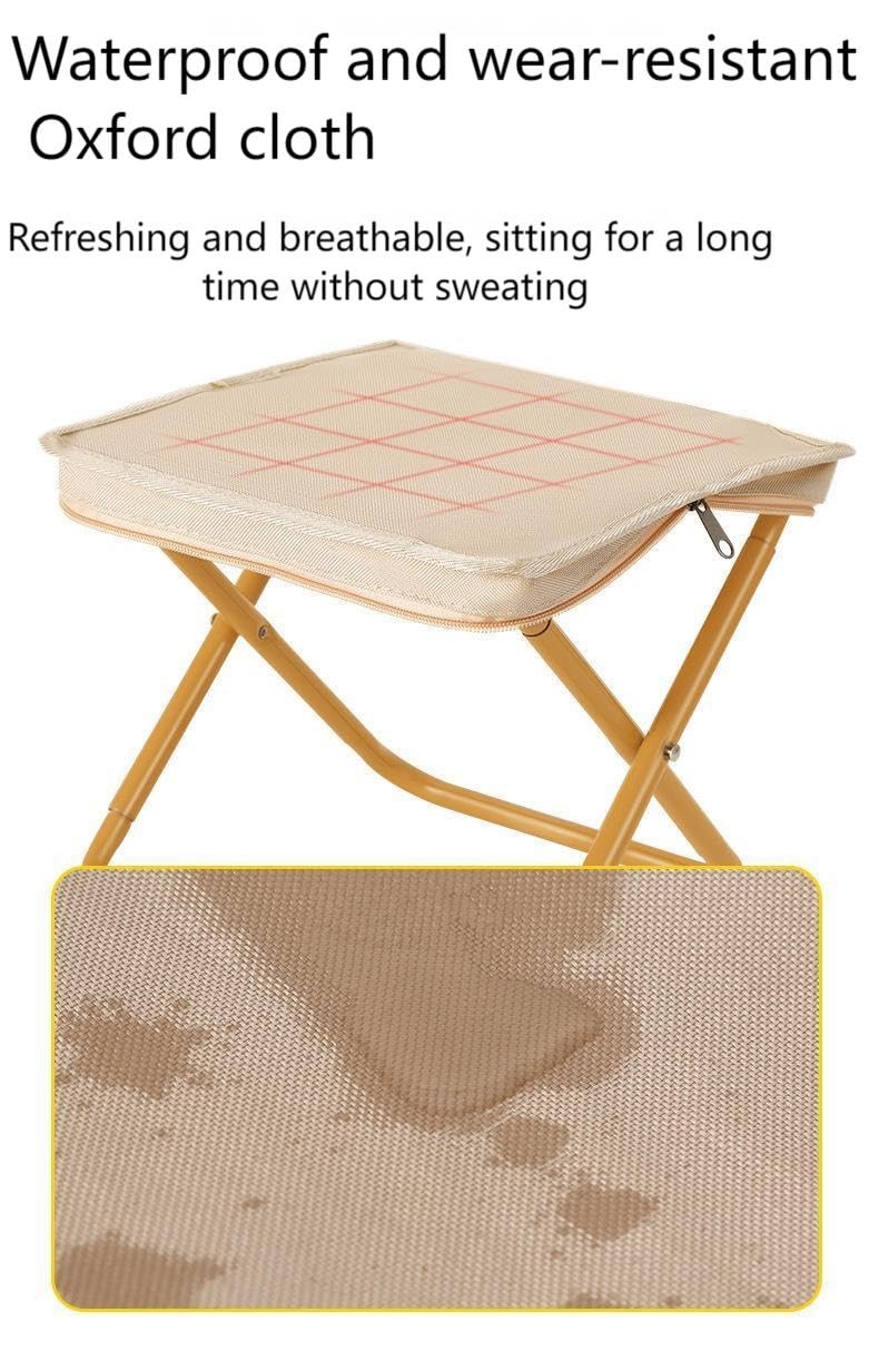 Outdoor Folding Stool Lightweight Foldable Chairs for Outside Waterproof Camp...