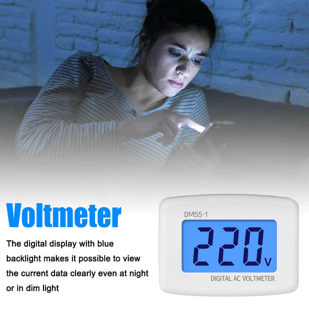 AC 80-300V LCD Digital Voltmeter -Type Volt Gauge Meter C4B6