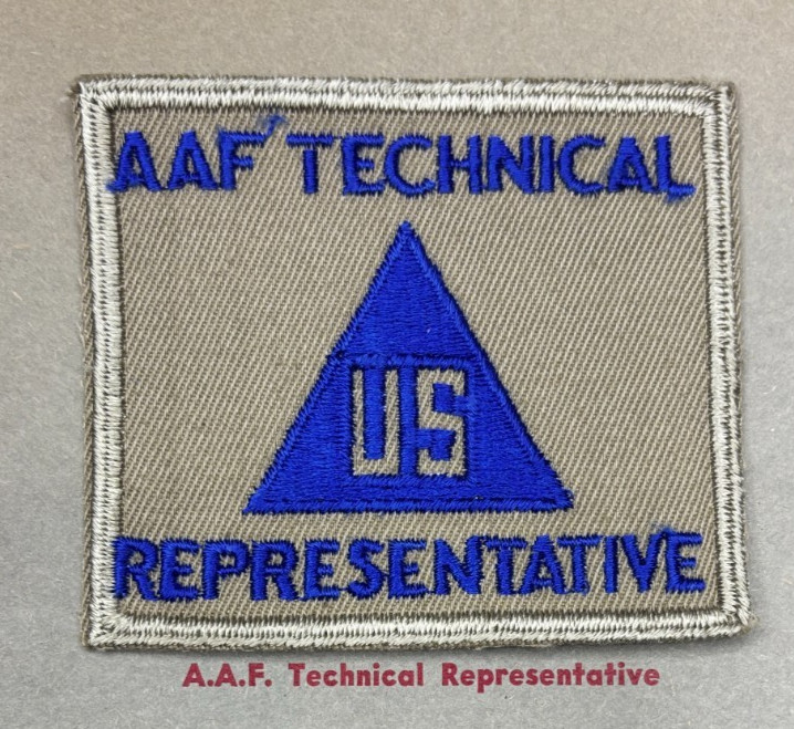 Kay Adams Collection WW 2 AAF Technical Representative Patch Inv# KA329