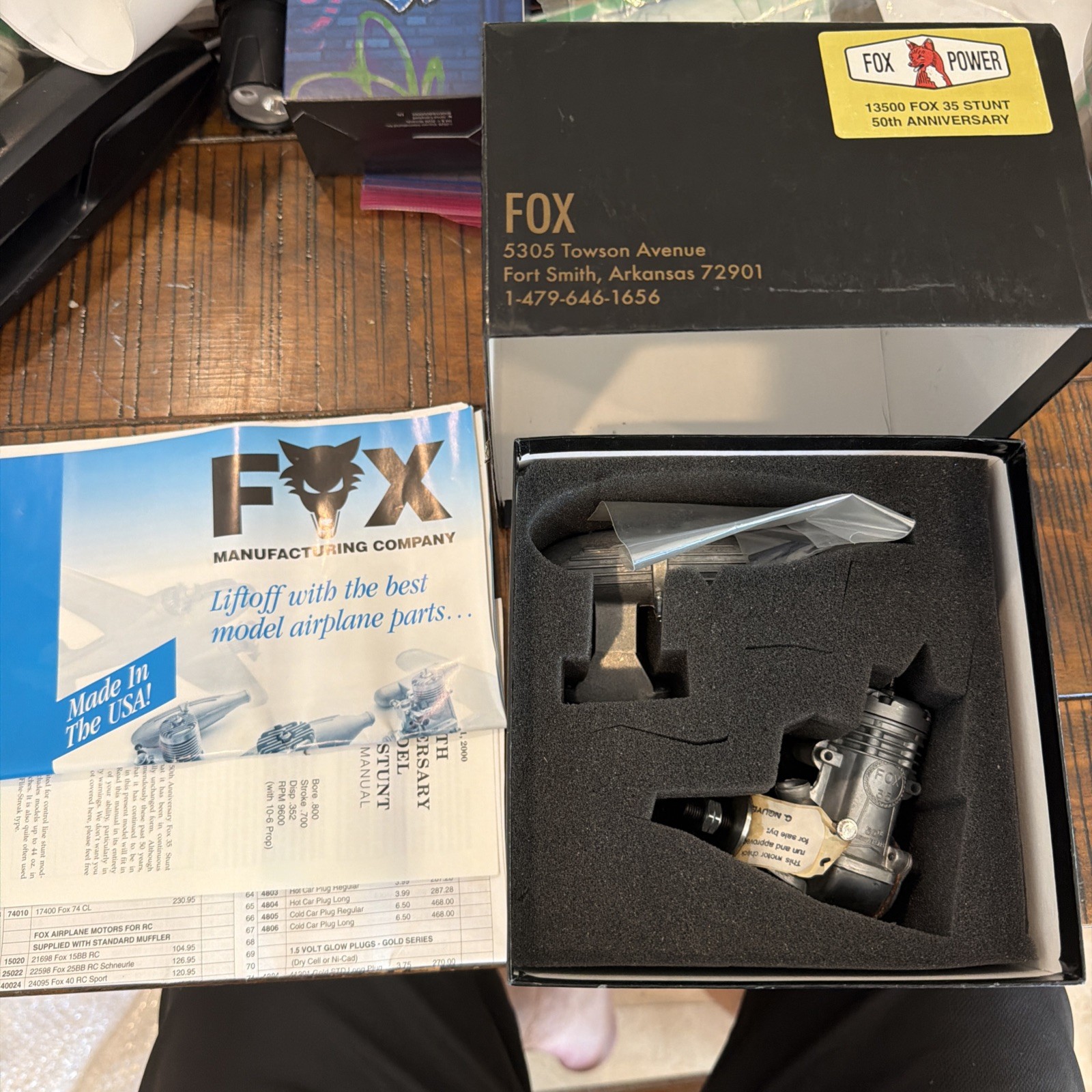 RC Model Airplane Engine Fox 35 Stunt 50th Anniversary Control Line MIB