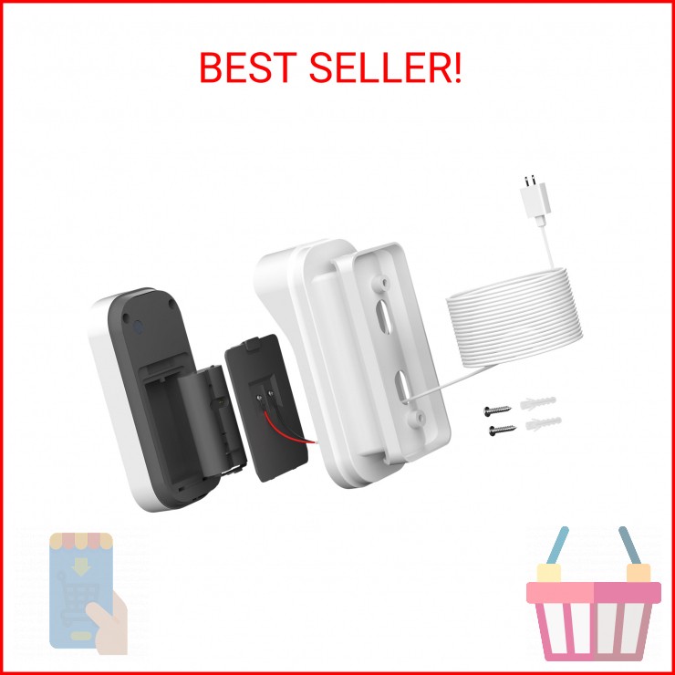 20FT/6M Power Adapter Kit for myQ Smart Garage Video Keypad,Weatherproof Chargin