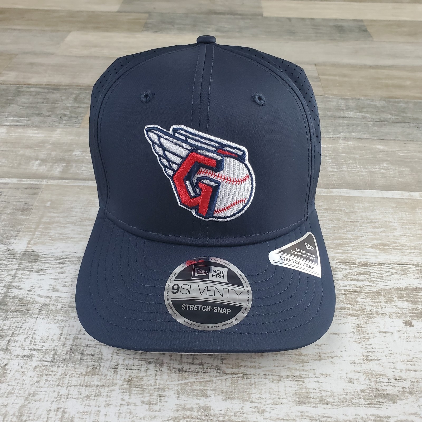 New Era 9SEVENTY Cleveland Guardians Snapback Hat Adjustable Perforated