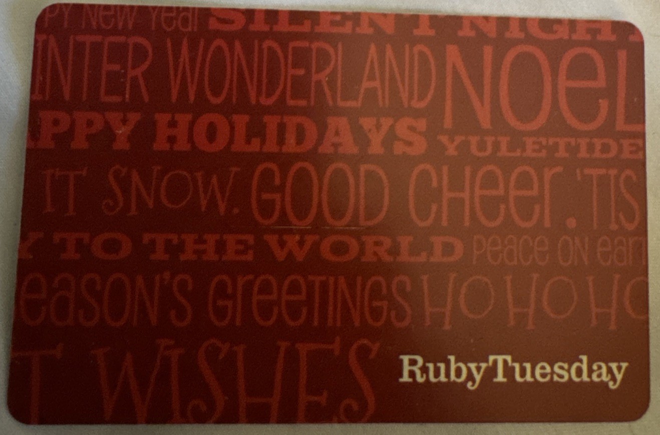 Ruby Tuesday Restaurant $30 Gift Card