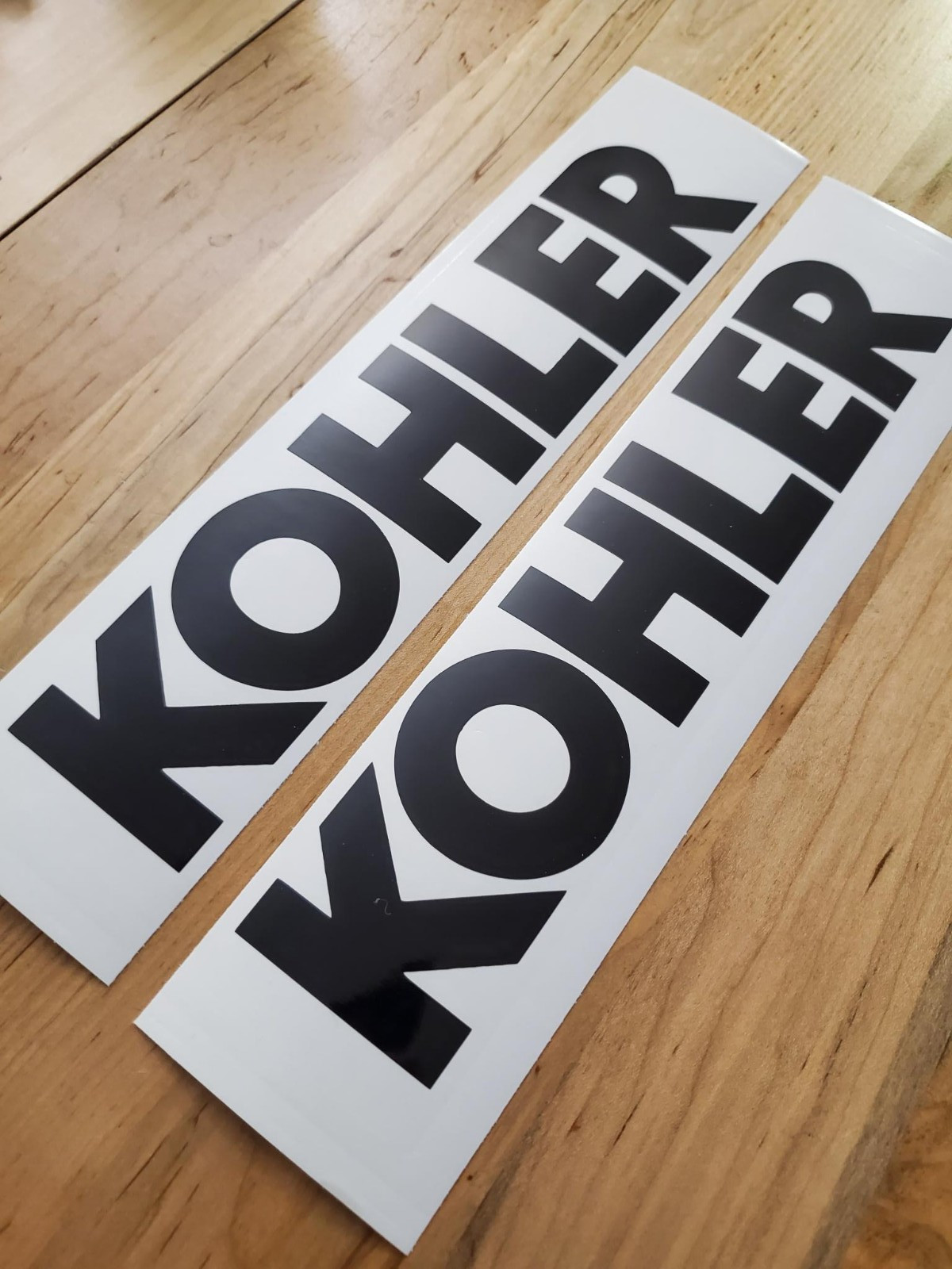 KOHLER mower generator Decals Stickers Gloss Black 8"X1.75" tractor (2) Fast US