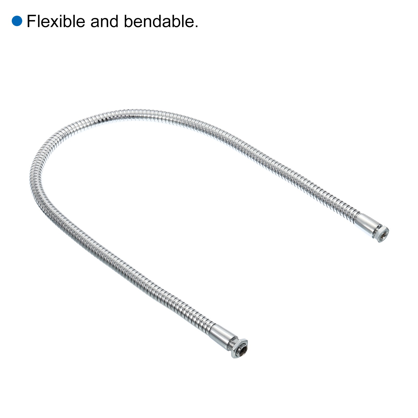 23.6" Universal Gooseneck Hose M10/M8 Fine Thread Metal Bendable Flexible