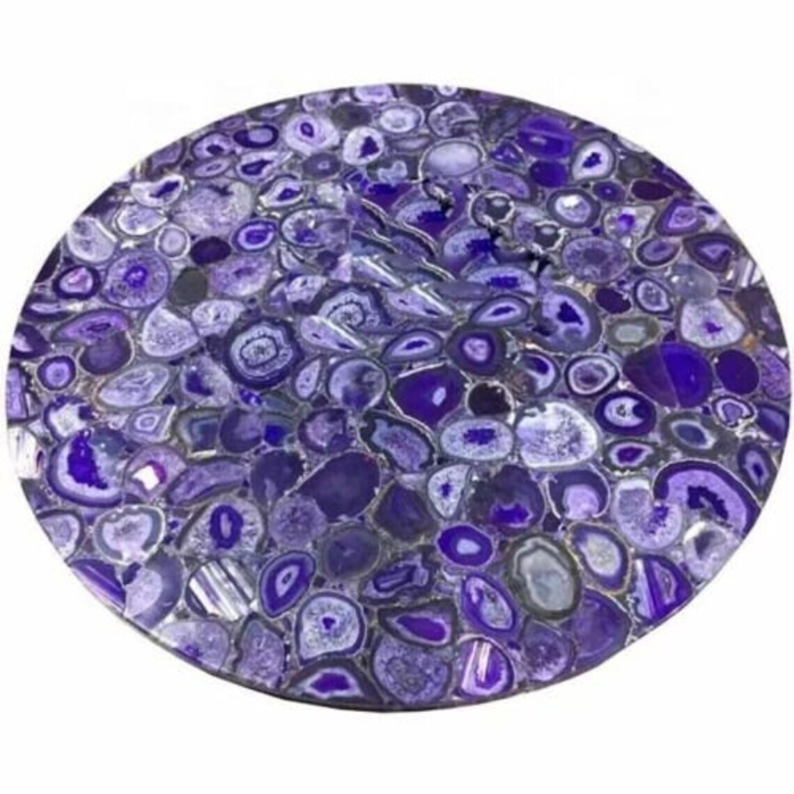 30"x30" Purple Agate Table, Agate Table , Agate Countertop, Round Agate Table