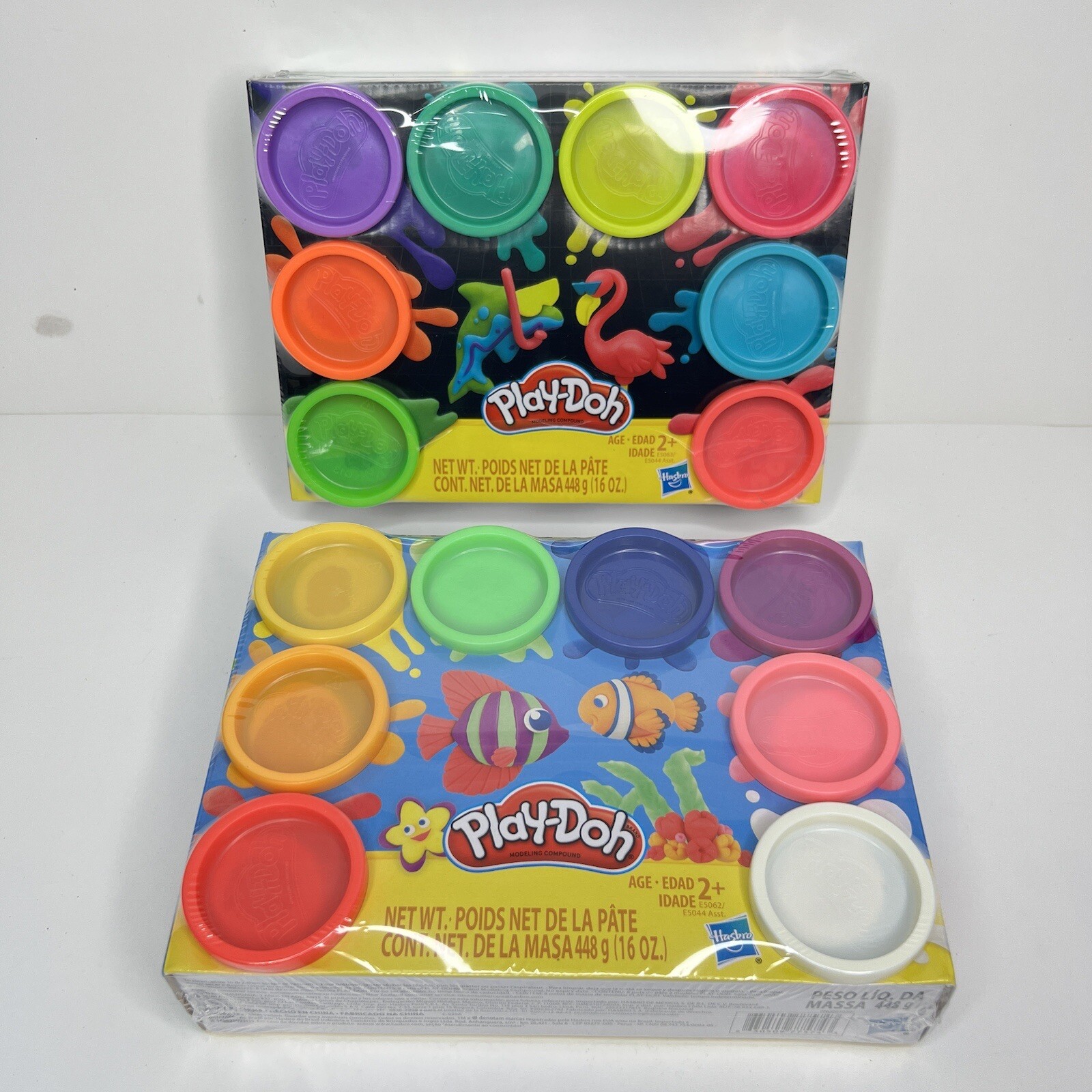 Play-Doh Neon and Rainbow Packs Non-Toxic Modeling Compound with 16 Colors NEW