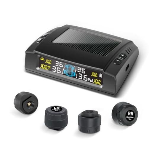 RV Tire Pressure Monitoring System, M23 Tire Pressure Monitor with 4 sensors
