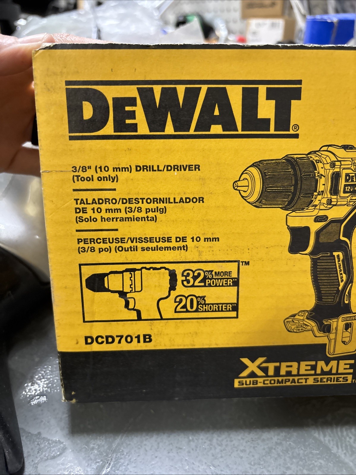 DEWALT DCD701B - 12V Max Brushless 3/8" (10mm) Drill/Driver (Tool Only)