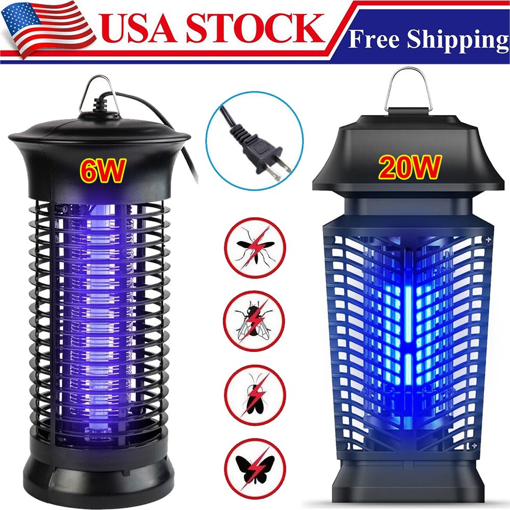 Mosquito Fly Bug Insect Zapper Killer Indoor Outdoor Electronic Light Trap Lamp