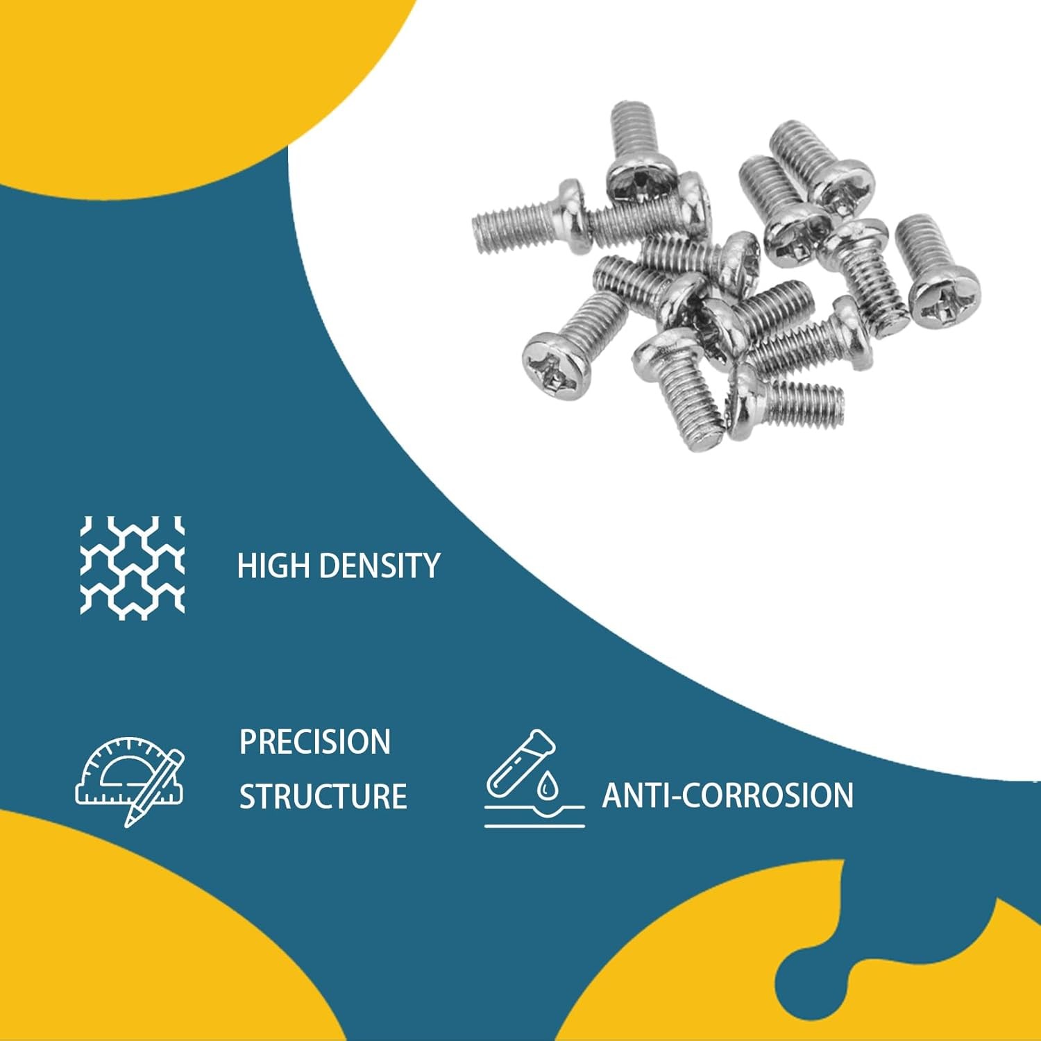 1000 Pcs Tiny Screws for Electronics, M1.6 M1.7 M2 M2.5 M3 Round Head Mini, Repl