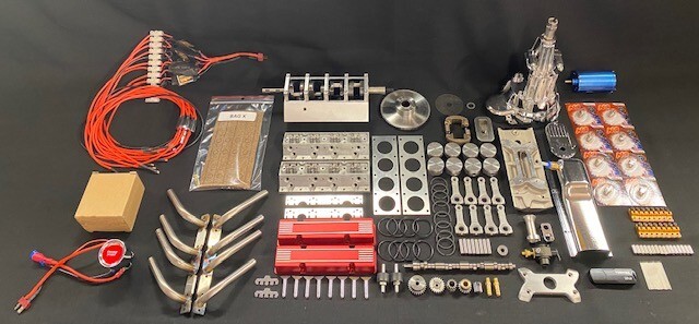 1/4 Scale V8 Nitro Powered Engine Kit