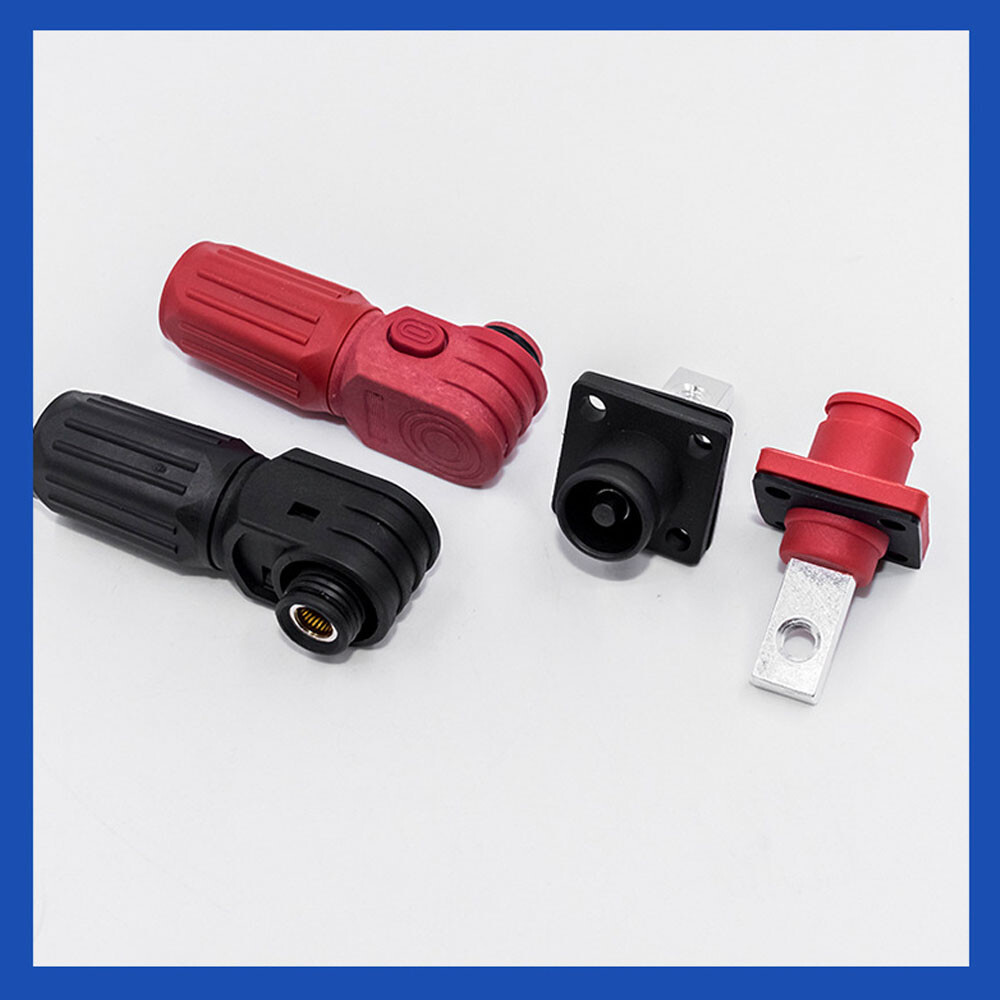 2Pcs Battery Energy-Storage Connector 120A Quick Plug Terminal Flame Retardant