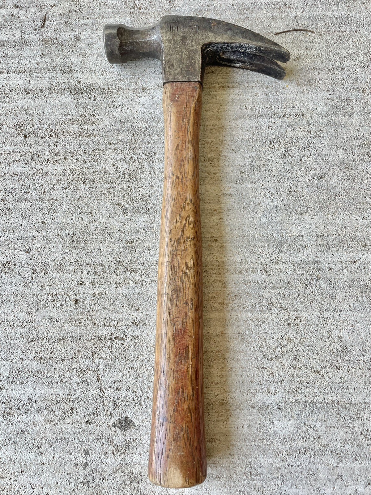 VTG PLUMB Straight Claw Hammer W/ WOOD HANDLE NL