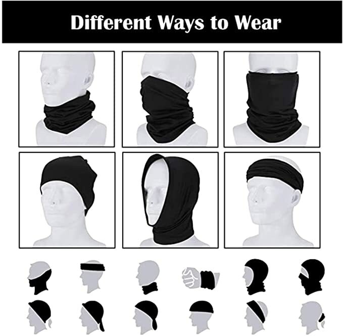Fishing Face Mask Neck Gaiter Sun Guard UV Protector Balaclava Face Mask 5 Pack