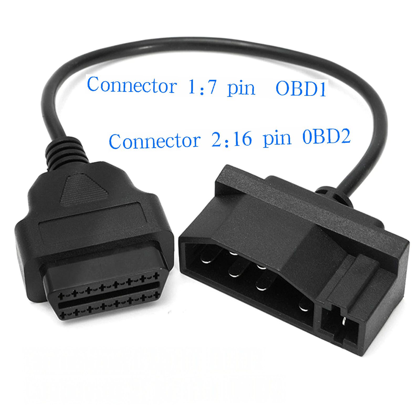7 Pin OBD1 to 16 Pin OBD2 Convertor Adapter Cable Code Reader Scanner For Ford