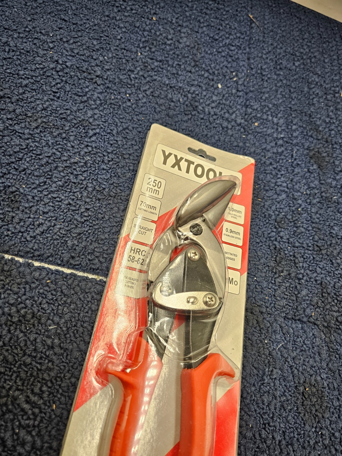 YXTOOLS Aviation Left Snips 250mm, 70mm Cutting Length Straight Cut CrMo