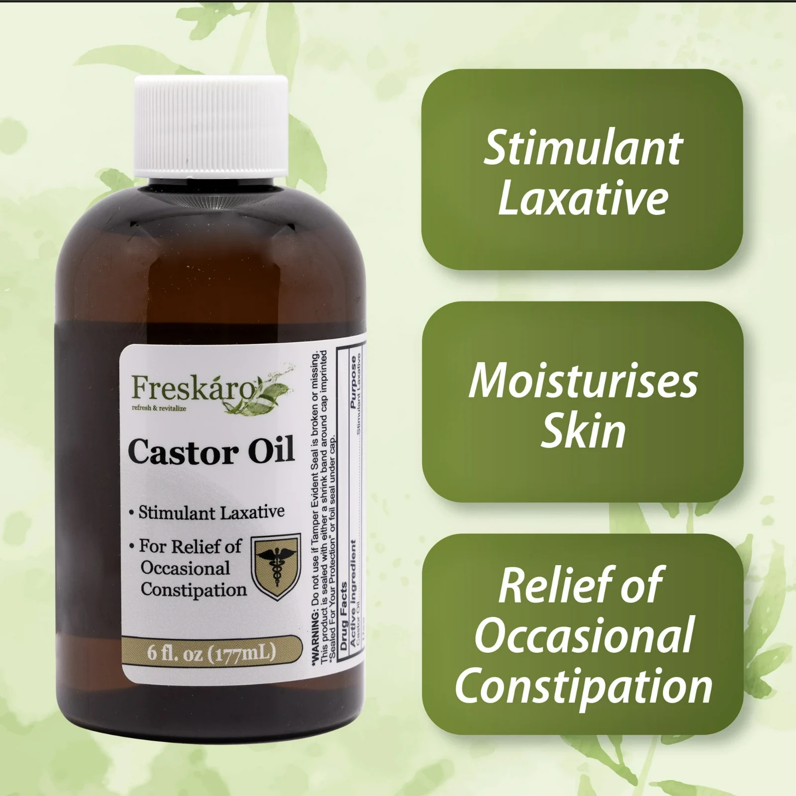 Freskaro Castor Oil Stimulant Laxative 6fl oz