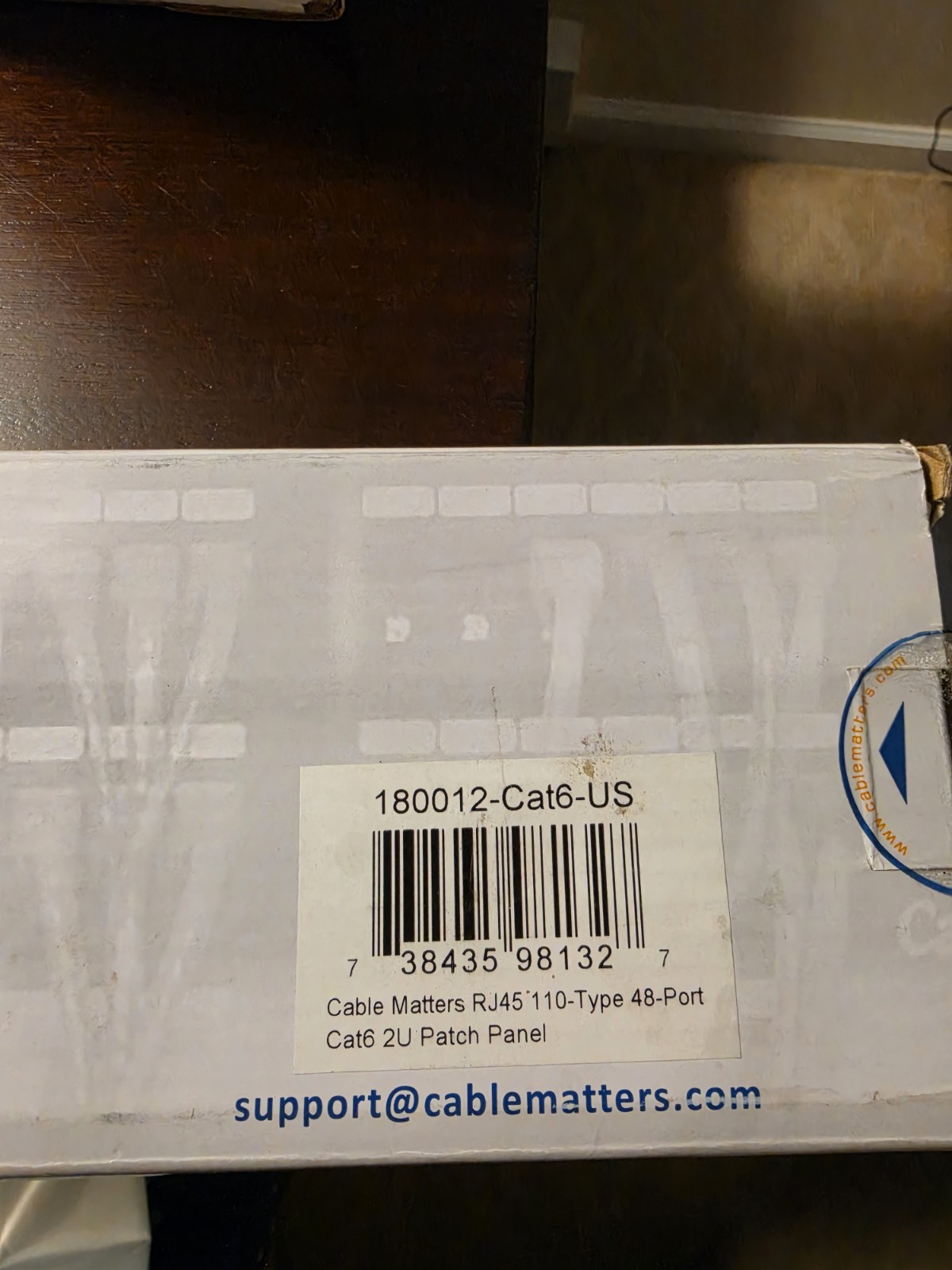 Cable Matters 180012-CAT6 Rackmount or Wallmount 48-port Cat6 Rj45 Patch Panel