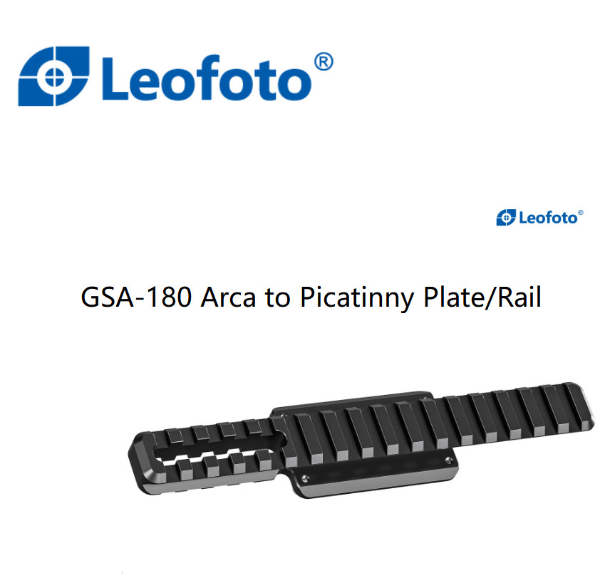 New Leofoto GSA-180 Arca to Picatinny Plate/Rail Length:180mm/17 usable slots