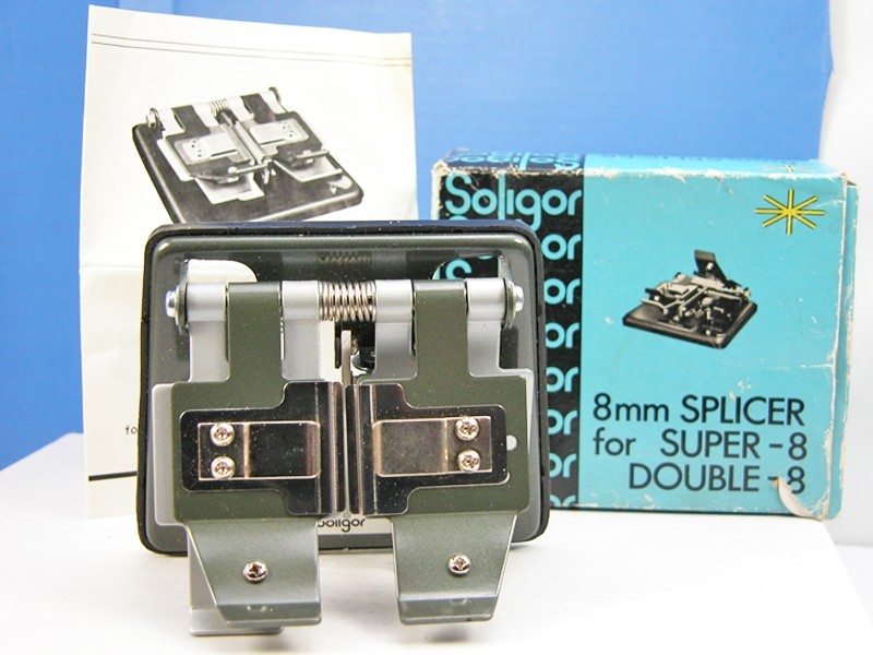 Working Soligor Super-8 & Regular 8mm Movie FILM SPLICER With Box & Instructions