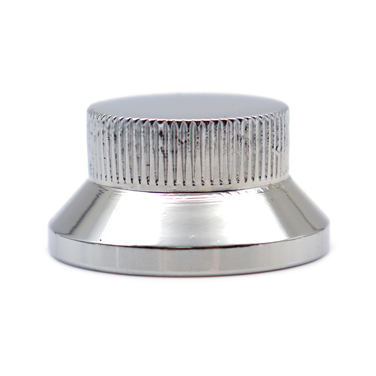 4x Metal Bass Guitar Knobs Hat Shape Flat Top Volume Tone Control Knobs Silver