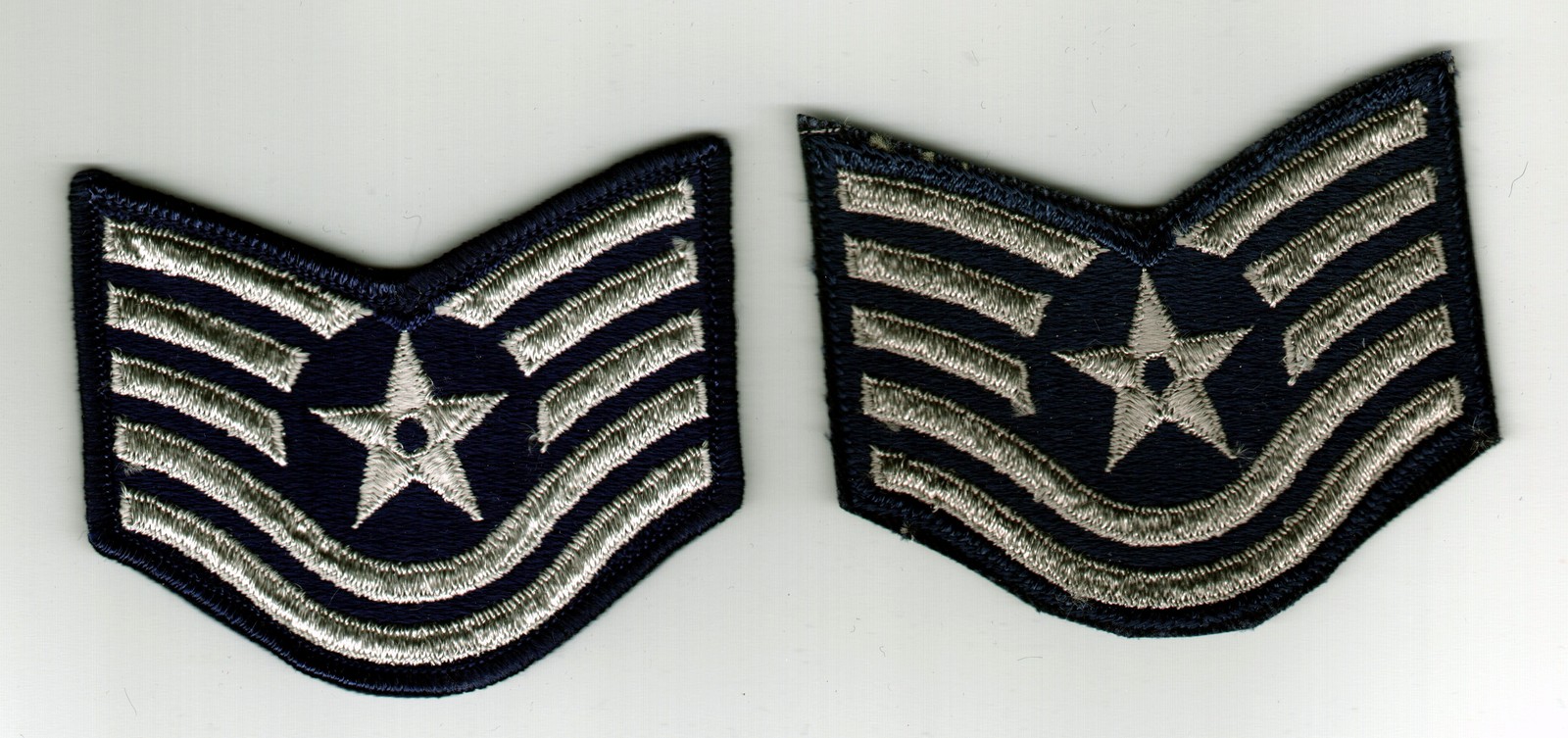 USAF CHEVRONS - TECHNICAL SERGEANT NEW OLD STOCK CUT EDGE PAIR FEMALE