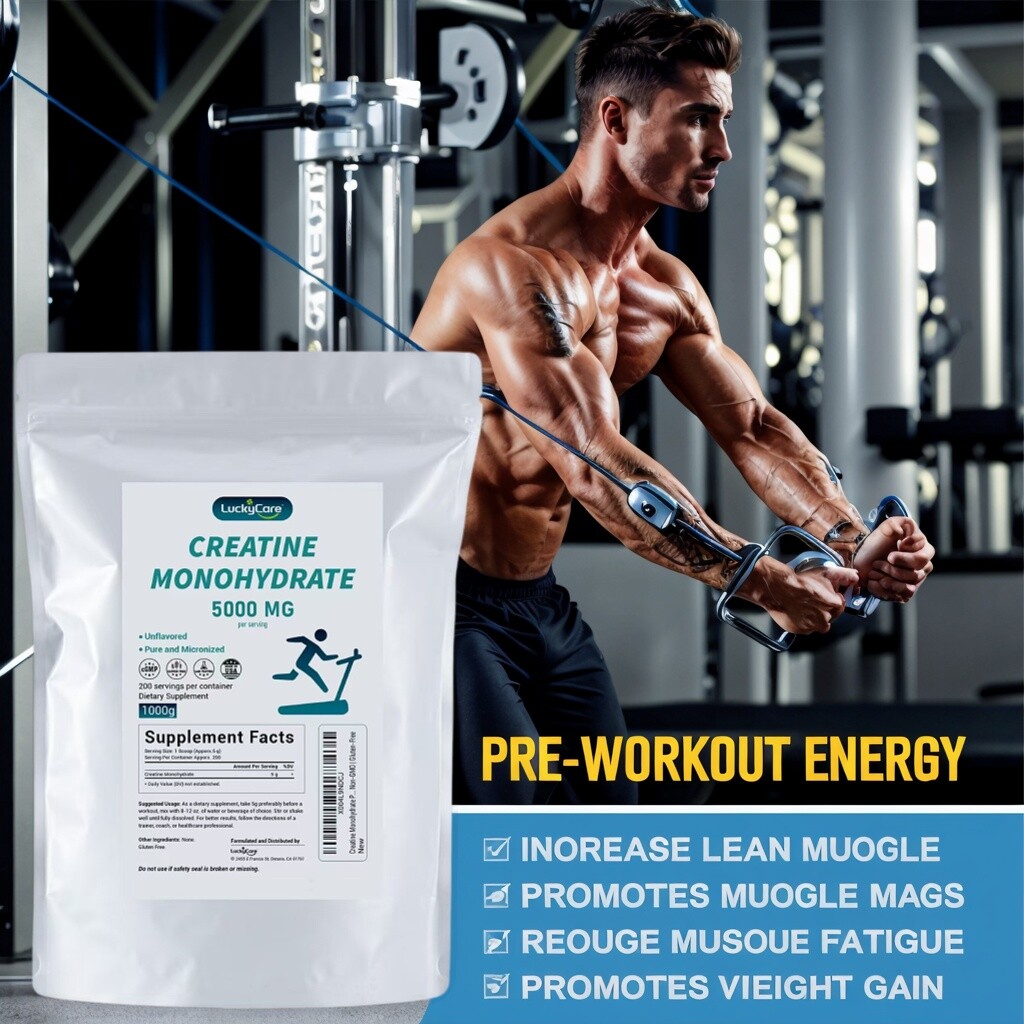 Pure Creatine Monohydrate 2.2lbs - Powder Micronized 200 Servings 5g Per Serving