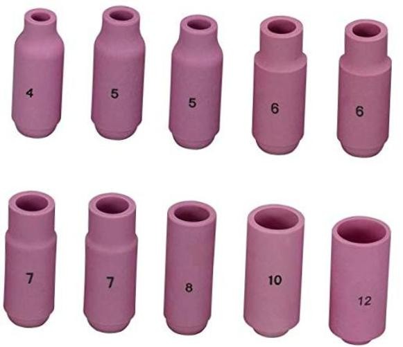TIG Ceramic Cups 10N series #12, 10#, #8, #7, #6, #5, #4 10pcs | SR WP 17 18
