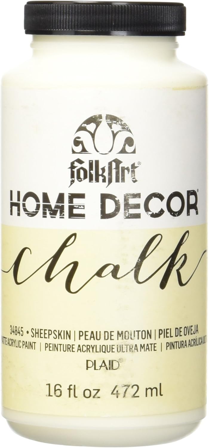Plaid FolkArt Home Decor Chalk Ultra Matte Acrylic Paint ~ Sheepskin ~ 16 oz.