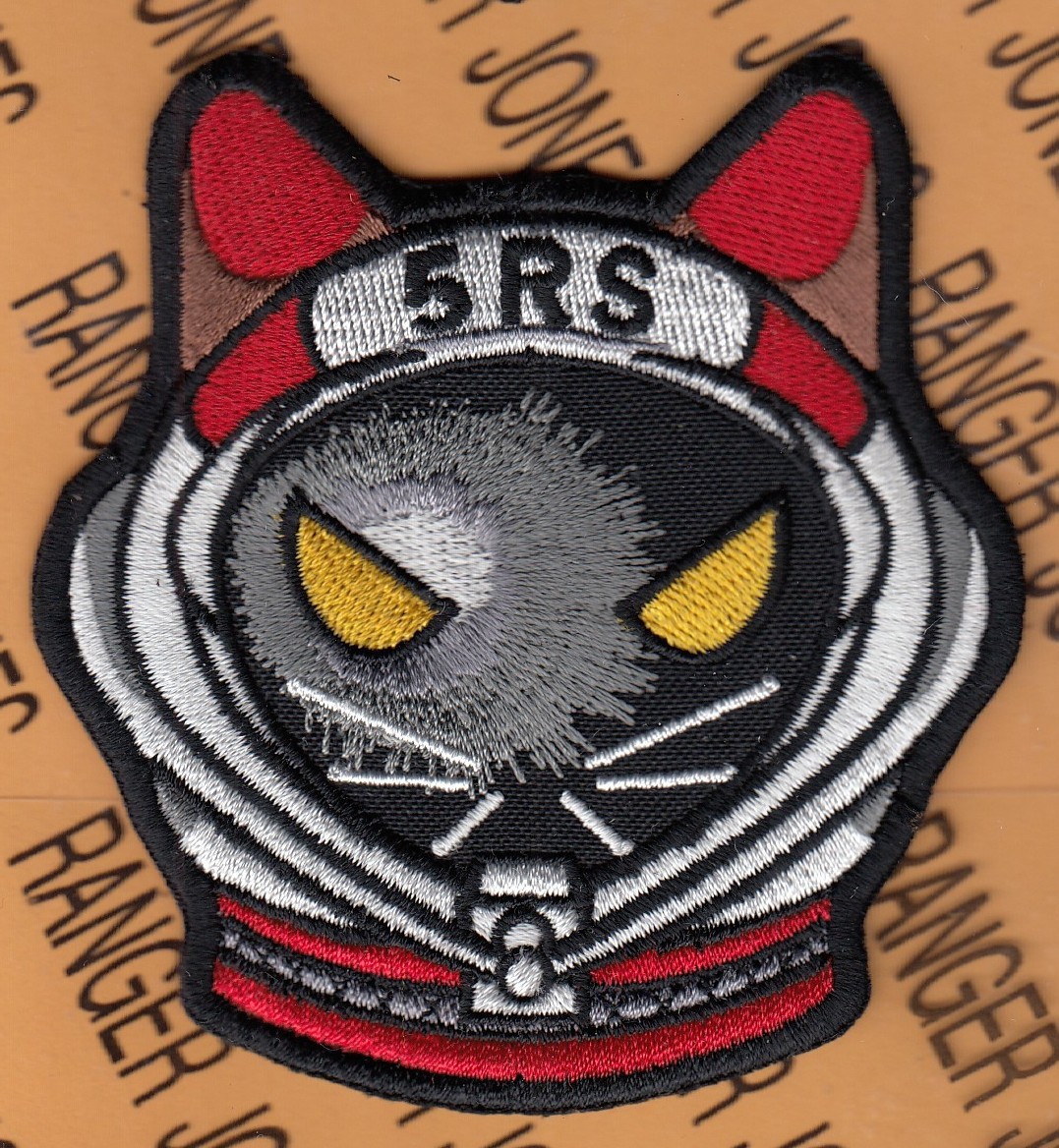USAF Air Force 5th Reconnaissance Sq Cat wiskers U-2 ~3.75" patch c/e